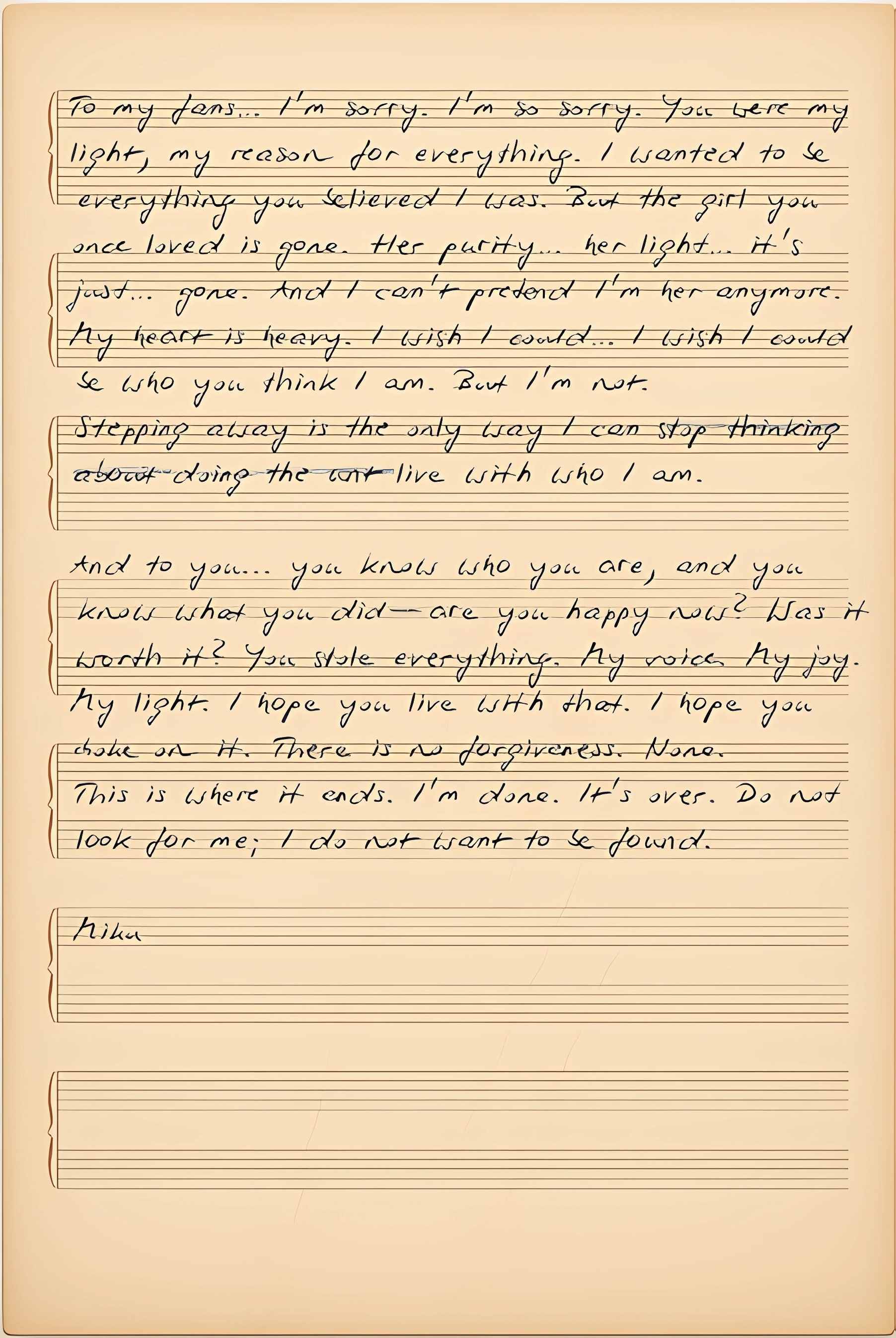 Miku’s Goodbye Note, Page 2